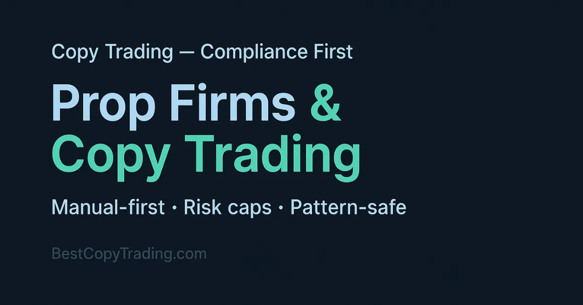 Prop firms & copy trading guide — rules, tools, risk caps